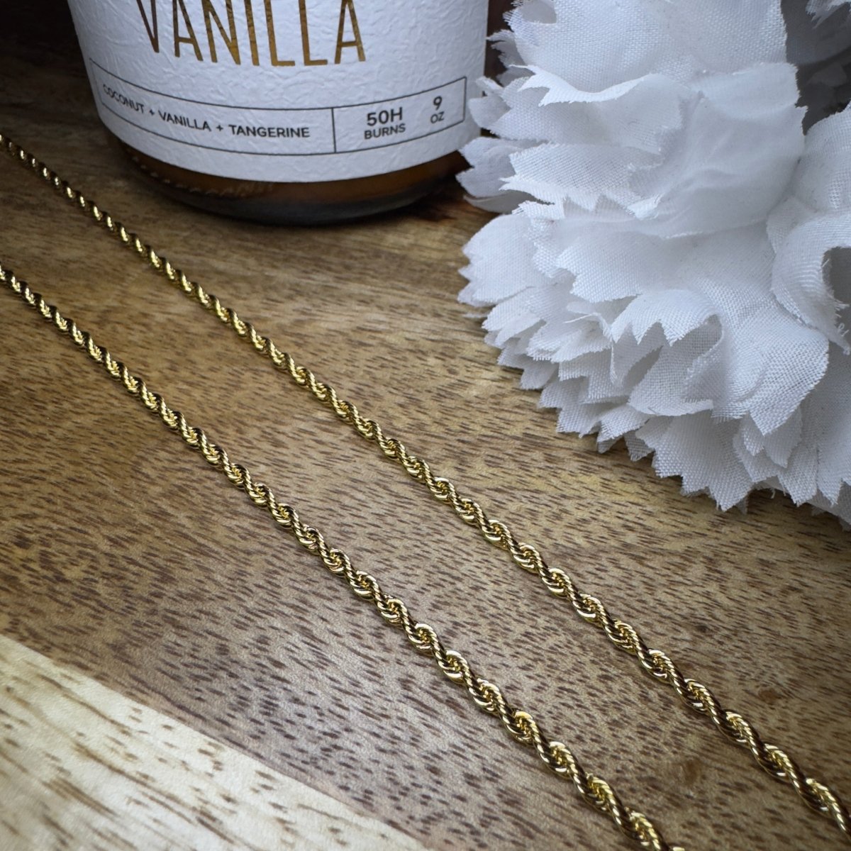 14k Gold Filled Rope Chain - Me, Myself & MoissaNite Jewelry