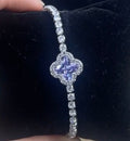 Moissanite Lavender Star Bracelet 6.5 2mm