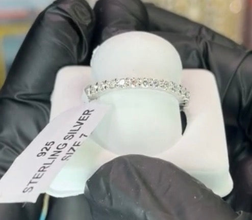 Moissanite Stackable Infinity Band Size 7