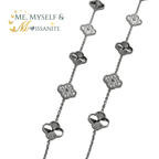 Moissanite Clover Bracelet - 925 Sterling Silver VVS1 - Bracelets - Me, Myself & MoissaNite Jewelry