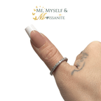 Moissanite Eternity Ring Size 10 - 925 Sterling Silver VVS1 - Rings - Me, Myself & MoissaNite Jewelry
