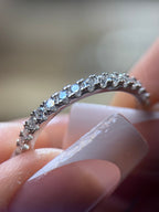 Moissanite Eternity Ring Size 10 - Me, Myself & MoissaNite Jewelry