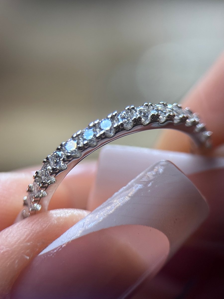 Moissanite Eternity Ring Size 10 - Me, Myself & MoissaNite Jewelry