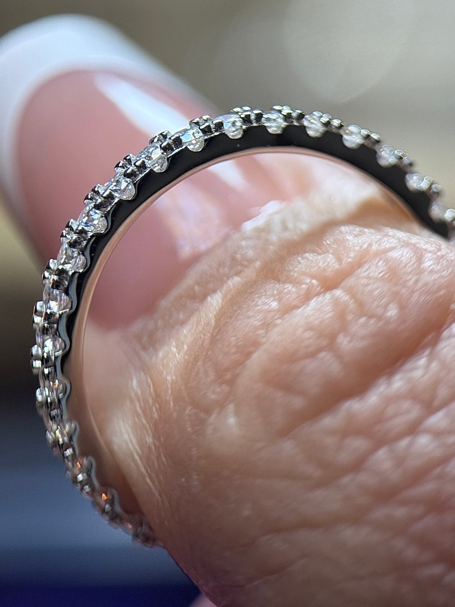 Moissanite Eternity Ring Size 10 - Me, Myself & MoissaNite Jewelry