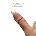 Moissanite Eternity Ring Size 7 - Sterling Silver VVS1 - Rings - Me, Myself & MoissaNite Jewelry