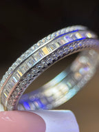 Moissanite Eternity Ring Size 9 - Me, Myself & MoissaNite Jewelry