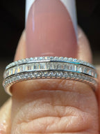 Moissanite Eternity Ring Size 9 - Me, Myself & MoissaNite Jewelry