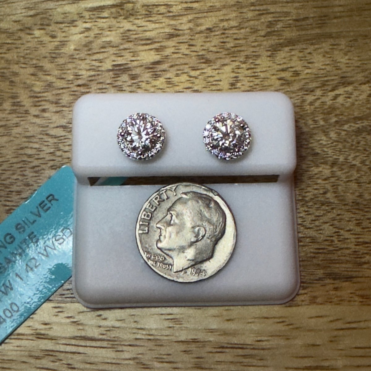 Moissanite Halo Earrings 1.42 Carats - Me, Myself & MoissaNite Jewelry