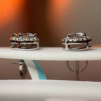 Moissanite Halo Earrings 1.42 Carats - Me, Myself & MoissaNite Jewelry
