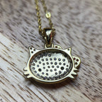Moissanite Hello Kitty Necklace - Me, Myself & MoissaNite Jewelry