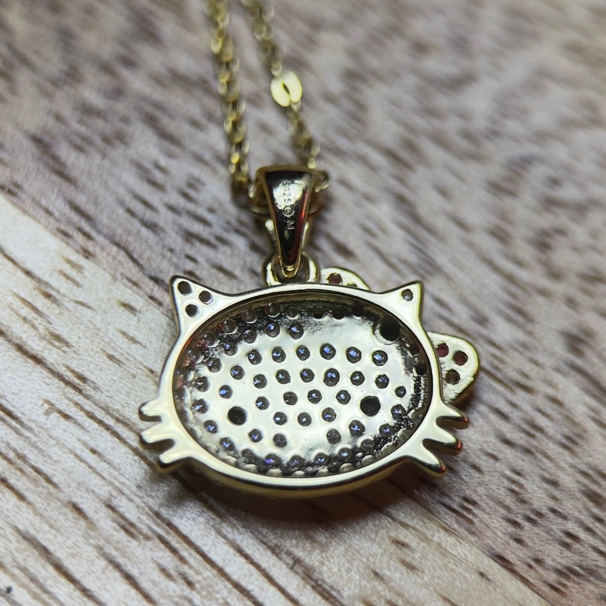 Moissanite Hello Kitty Necklace - Me, Myself & MoissaNite Jewelry