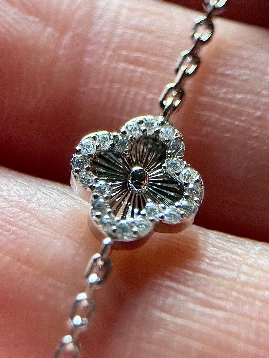 Moissanite Mini Clover Bracelet - Me, Myself & MoissaNite Jewelry