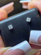Moissanite Solitaire Stud Earrings 0.25 Carats - Me, Myself & MoissaNite Jewelry
