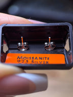 Moissanite Solitaire Stud Earrings 0.25 Carats - Me, Myself & MoissaNite Jewelry