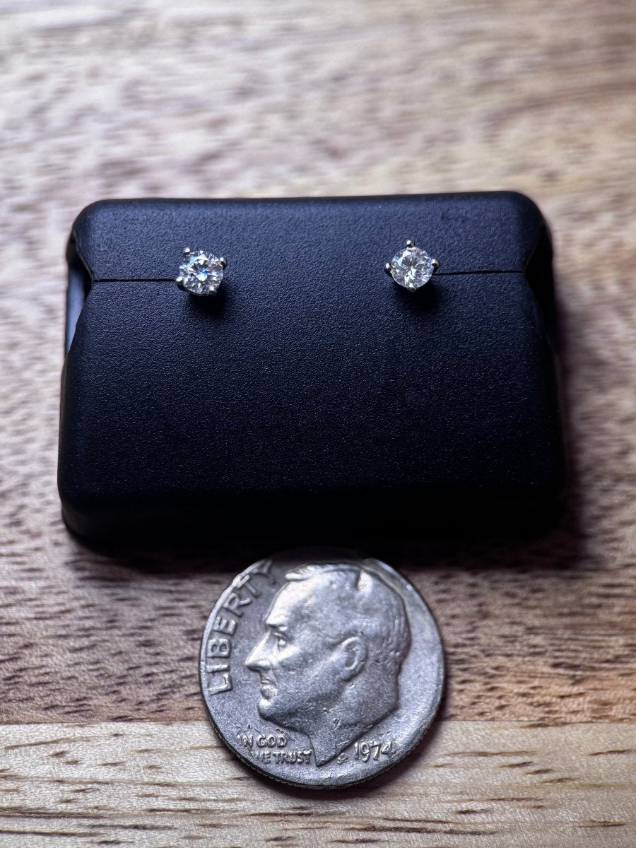 Moissanite Solitaire Stud Earrings 0.25 Carats - Me, Myself & MoissaNite Jewelry