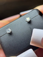 Moissanite Solitaire Stud Earrings 0.25 Carats - Me, Myself & MoissaNite Jewelry