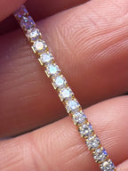 Moissanite Tennis Bracelet Gold Vermeil 7.5 Inch - Me, Myself & MoissaNite Jewelry