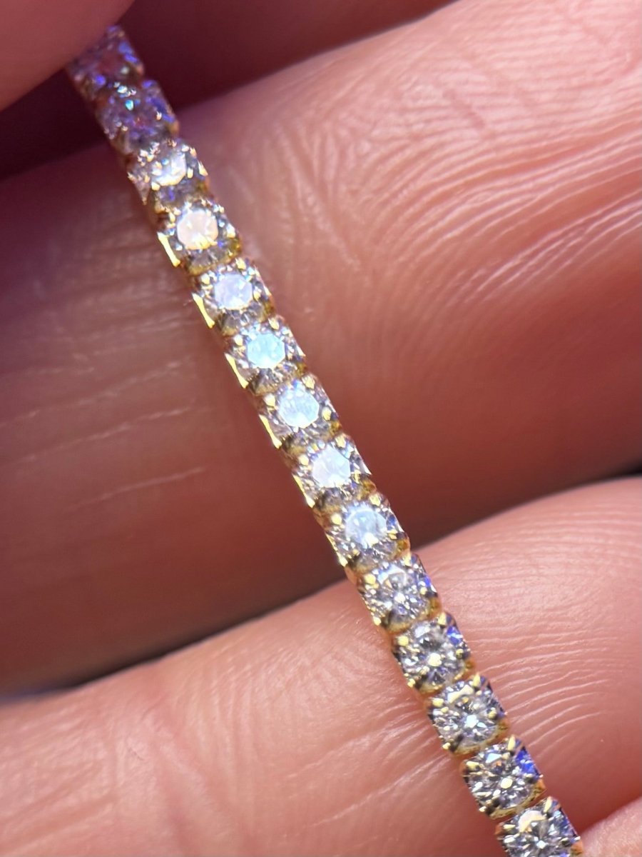 Moissanite Tennis Bracelet Gold Vermeil 7.5 Inch - Me, Myself & MoissaNite Jewelry