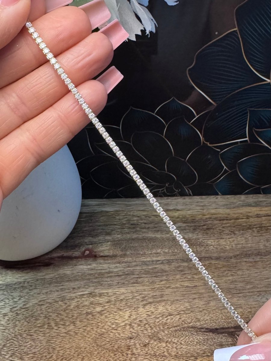 Moissanite Tennis Bracelet Gold Vermeil 7.5" - VVS1 - Bracelets - Me, Myself & MoissaNite Jewelry