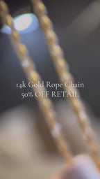 14k Gold Filled Rope Chain - Luxurious Necklace Chain